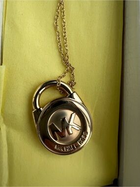 Michael Kors Gold Padlock Charm Necklace